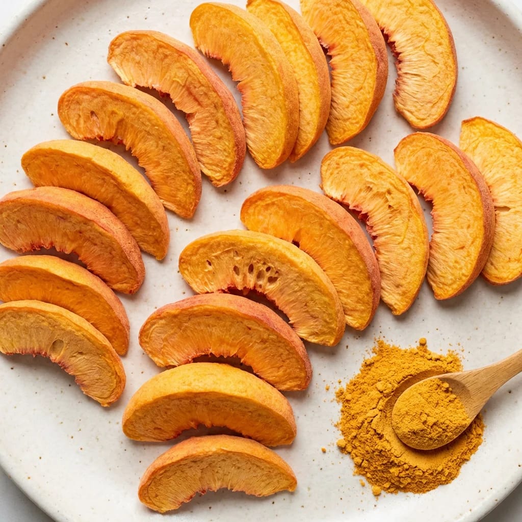 Freeze-dried peach