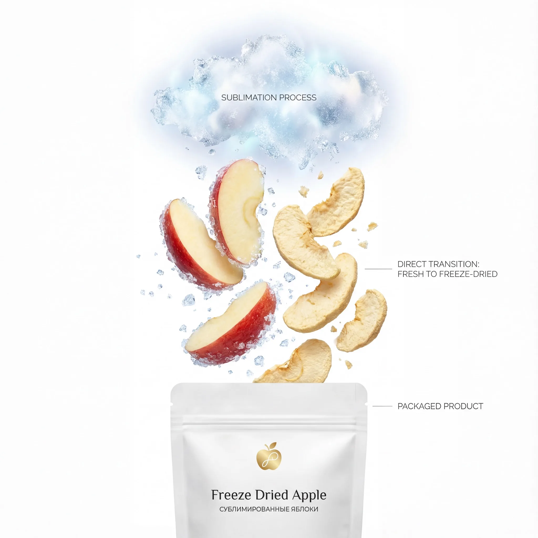 Freeze-drying sublimation process visualization