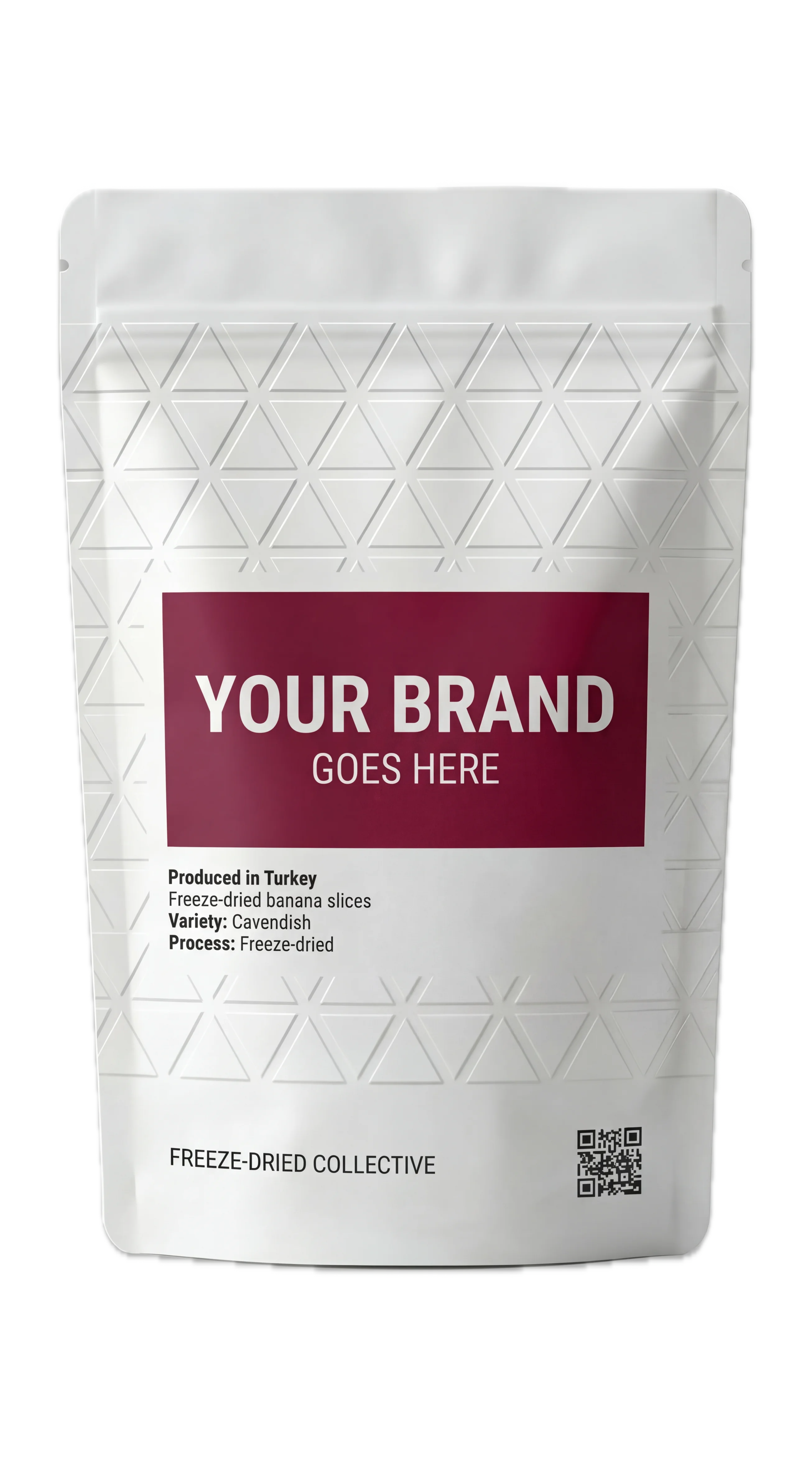 White label freeze-dried fruit pouch